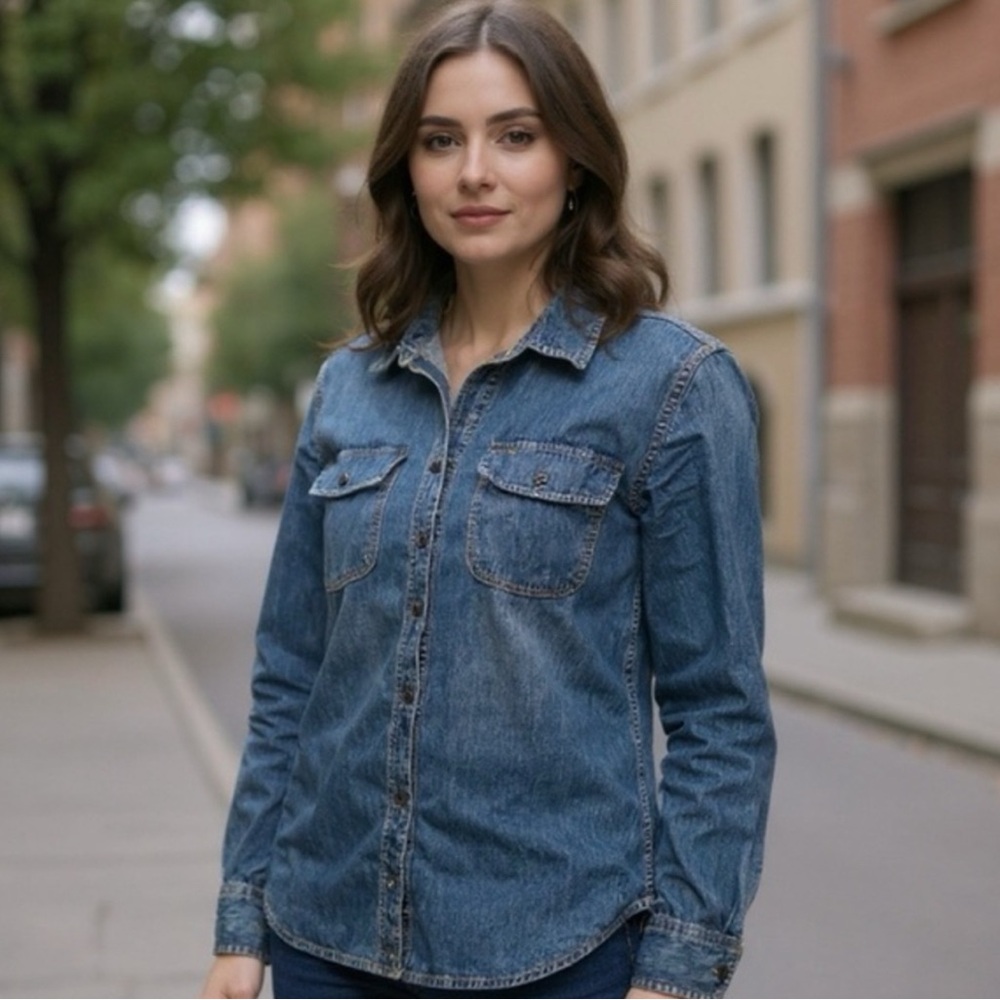 GAP Denim Blue Casual Shirt